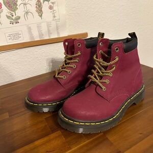Dr. Martens Burgundy Combat Boots